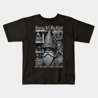 Gnomes Of The Night...After Dark Garden Oasis Mischief (Version 2) Kids T-Shirt